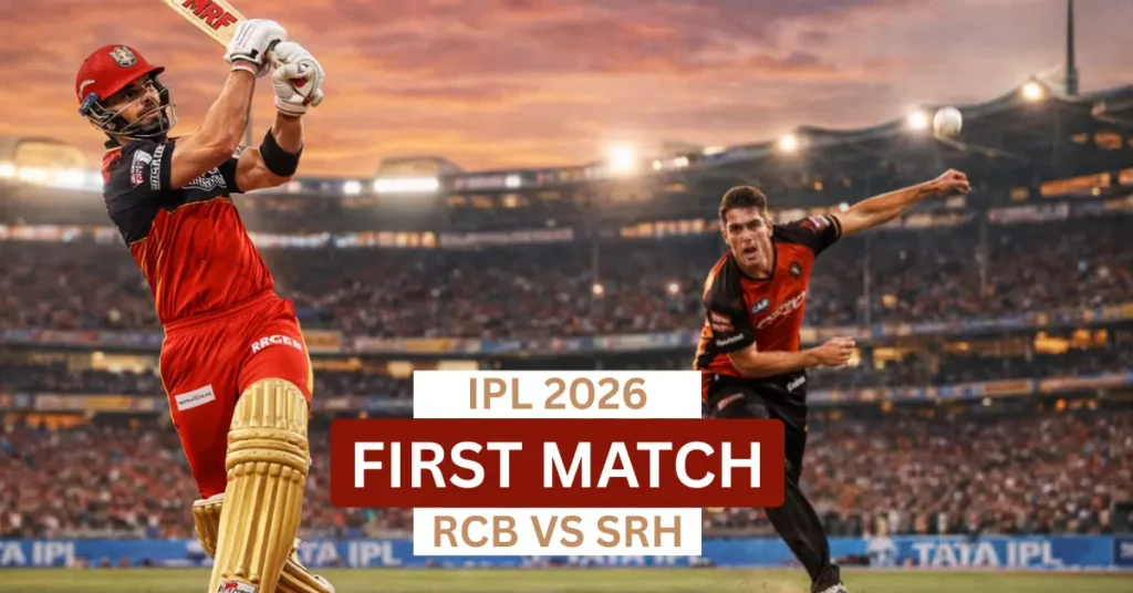 ipl 2026 first match rcb vs srh date time venue